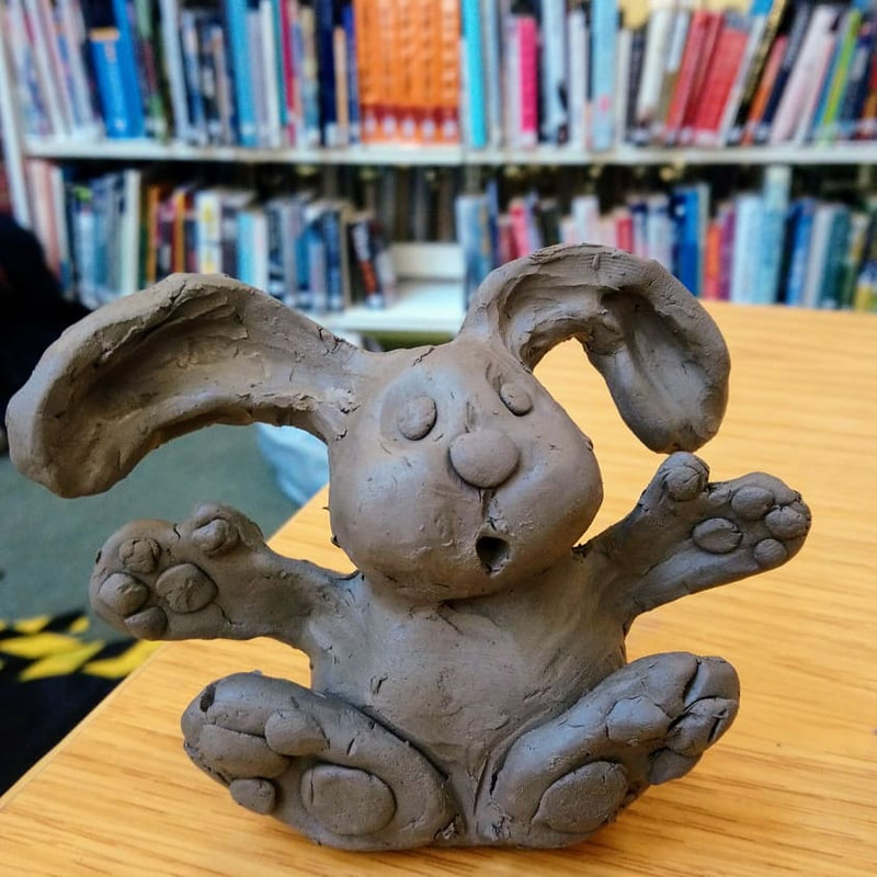 clay handmade rabbit